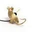 Seletti 00133966; 15232 Настольная лампа Mouse Lamp Lyie Down Gold USB, изображение 4