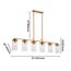 Favourite 3099-6U, подвесная люстра, L1205xW105xH550/1170, 6xE14x40W, excluded, изображение 3
